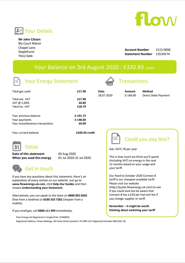  Minol USA business utility bill 